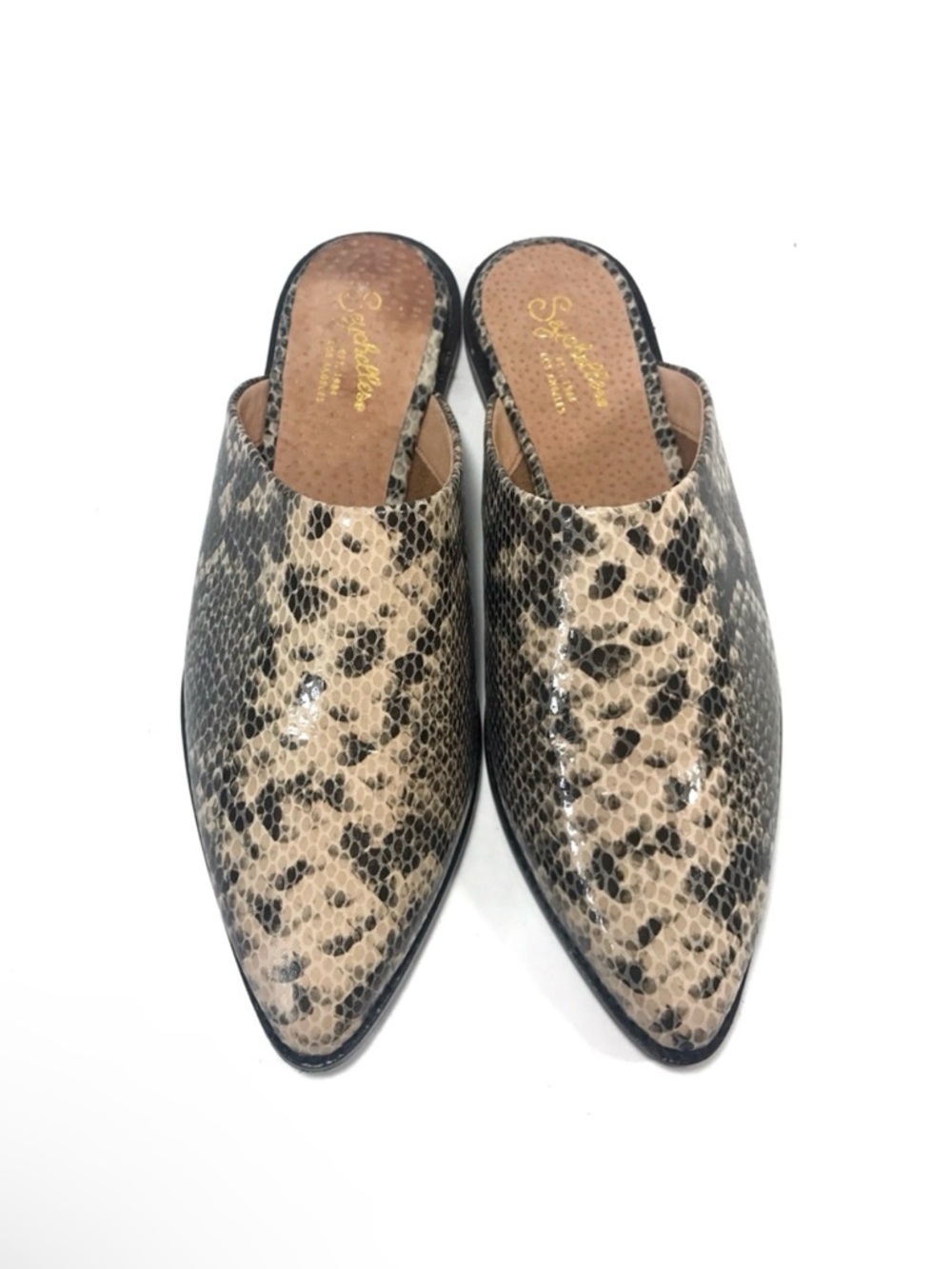 SEYCHELLES Impersonate Snake Pattern Leather Mules